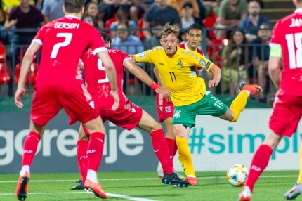 Devyniese rungtynes baigę lietuviai iškovojo tašką prieš Liuksemburgą
