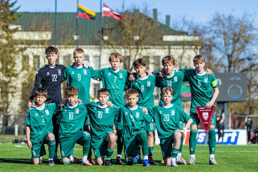 Pirmoji U14 rinktinės akistata su latviais pasibaigė lygiosiomis