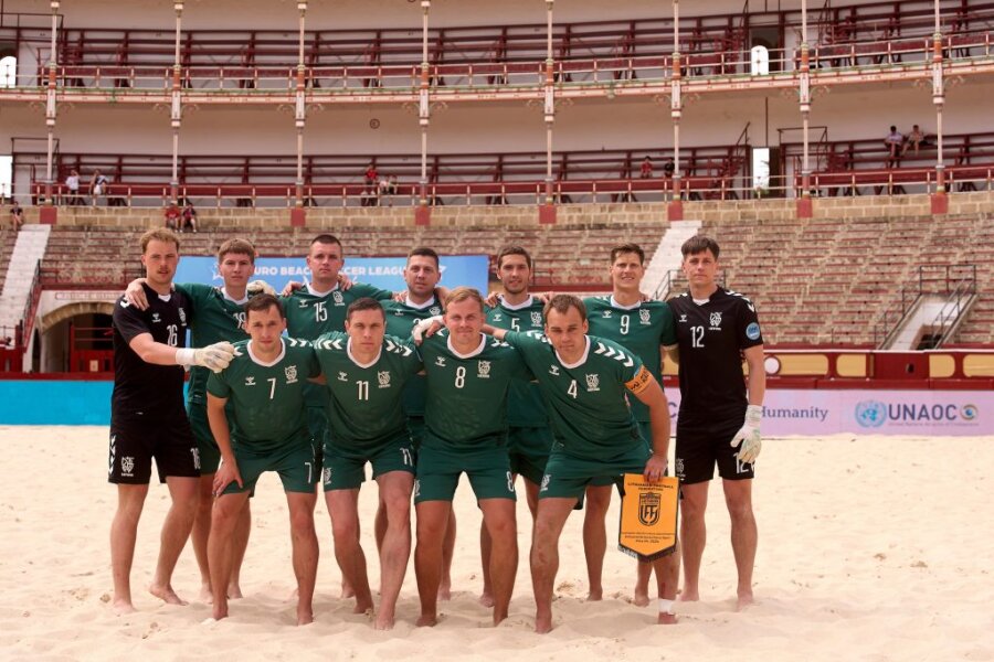 Europos paplūdimio futbolo lygos A divizione lietuviai užėmė šeštą vietą