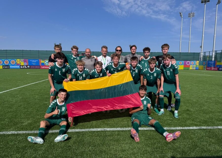 FIFA U15 pasaulio čempionate lietuviai startavo pergale prieš Butano rinktinę