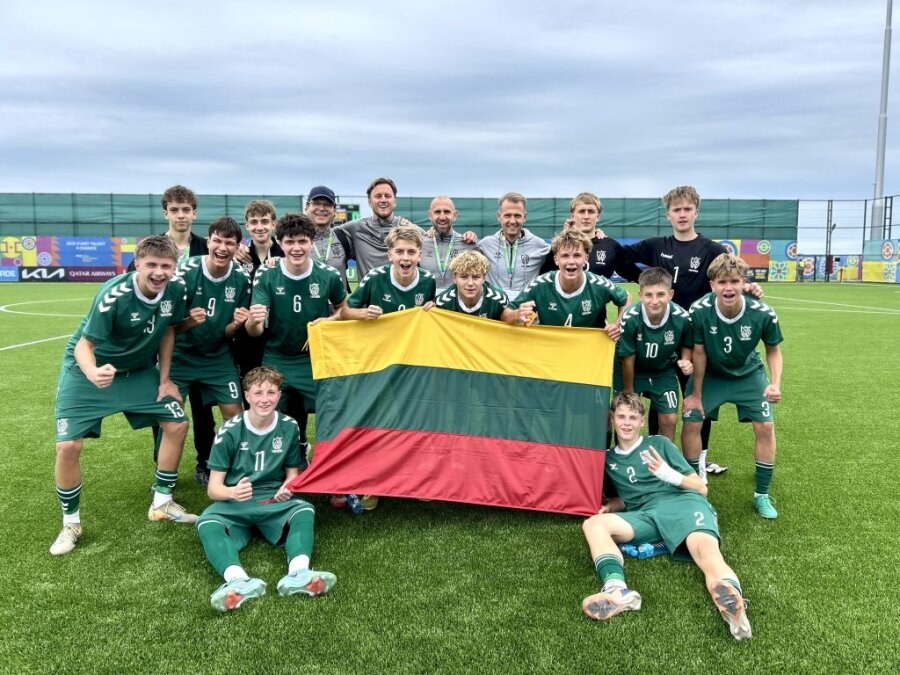 Besitęsiančiame FIFA vaikinų U15 rinktinių čempionate Baku – dar dvi lietuvių pergalės